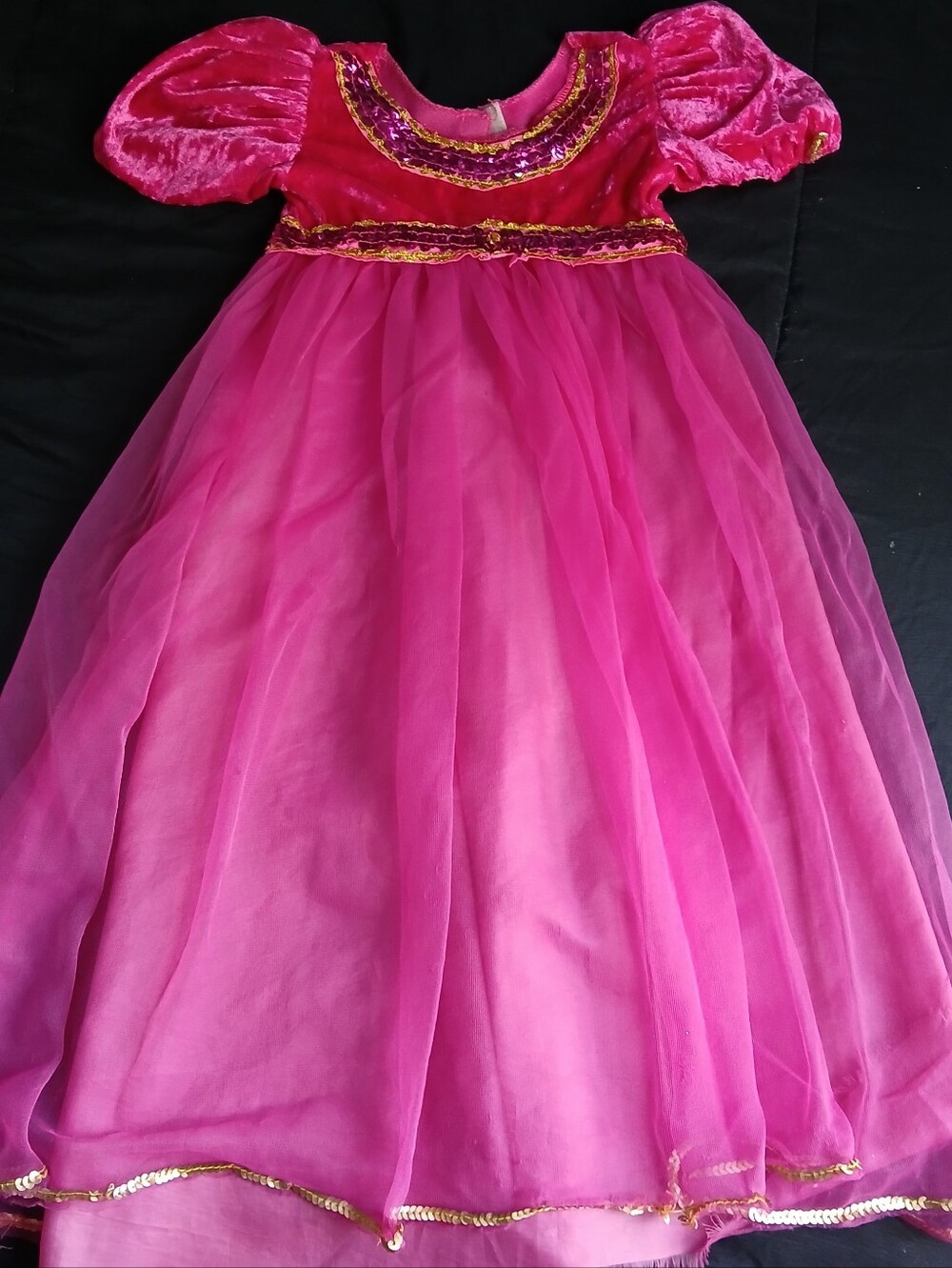 Girls' Pink dress-up Princess Costume with Gold Trim 2T-3T